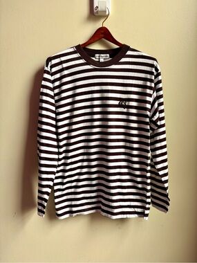 2 vintage 100% cotton Calvin Klein Sport striped shirts Medium Large